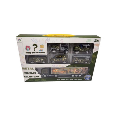 اسباب بازی ماشین فلزی مدل ارتشی متال کد 8526 مجموعه 6 عددی