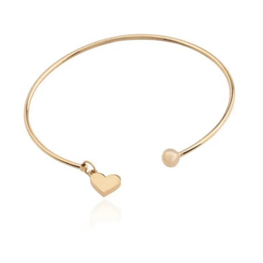 بنگل طلا 18 عیار زنانه داریم مدل قلب