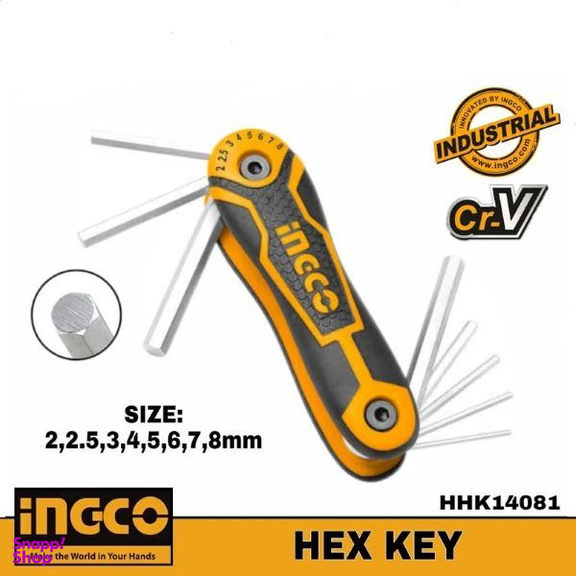 آچار آلن شش گوش اینکو کد HHK-14081 مجموعه 8 عددی