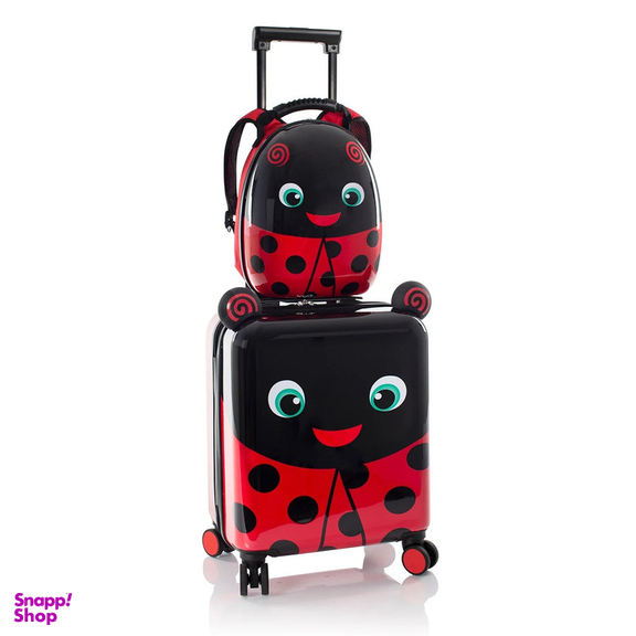 ست چمدان و کوله پشتی کودک هیس مدل SUPER TOTS LADY BUG