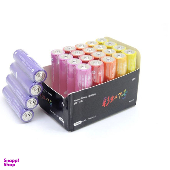 باتری نیم قلمی زد ام آی مدل ZI7 RAINBOW بسته 4 عددی