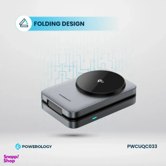 شارژر رومیزی مغناطیسی پاورولوژی مدل Qi2 Multi-Device Hub PWCUQC033