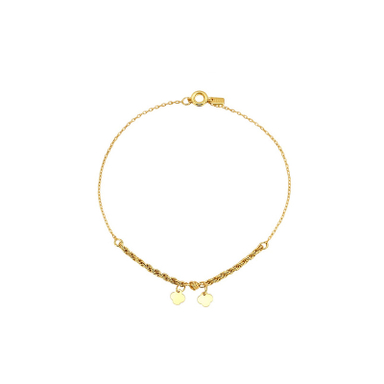 دستبند زنجیری طلا 18 عیار زنانه زرلاین مدل مینیمال شبدر کد B-300018