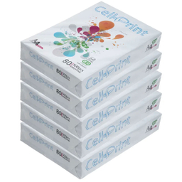 کاغذ A4 سل پرینت بسته 5 عددی 2500 کاغذ رنگ سفید