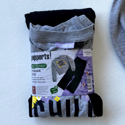 ست تیشرت و شلوار دخترانه پیپرتس کد 1520 رنگ طوسی