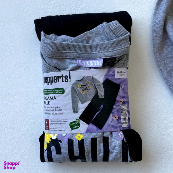 ست تیشرت و شلوار دخترانه پیپرتس کد 1520 رنگ طوسی