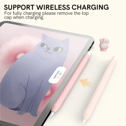 کاور قلم لمسی آهااستایل مدل PT129-2 طرح پنجه گربه مناسب اپل سری 2