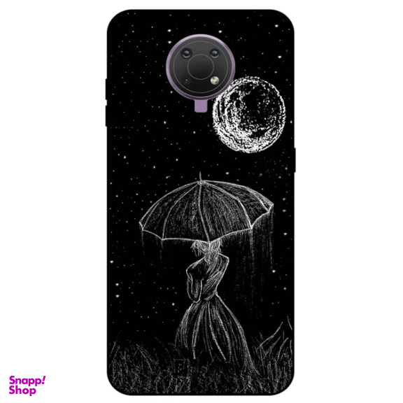 کاور گوشی موبایل مگافون طرح دختر و ماه مدل 1369 مناسب نوکیا G10