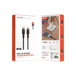 کابل دیتا Lightning به Type-C پرودو مدل Aluminum Braided طول 1.2 متر