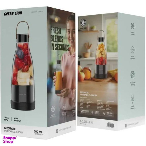 آبمیوه گیر قابل حمل گرین لاین مدل Mix Mate گنجایش 300 میلی لیتر
