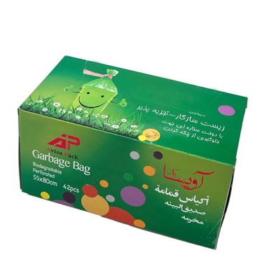 کیسه زباله آویسا پک مدل تجزیه پذیر بسته 42 عددی