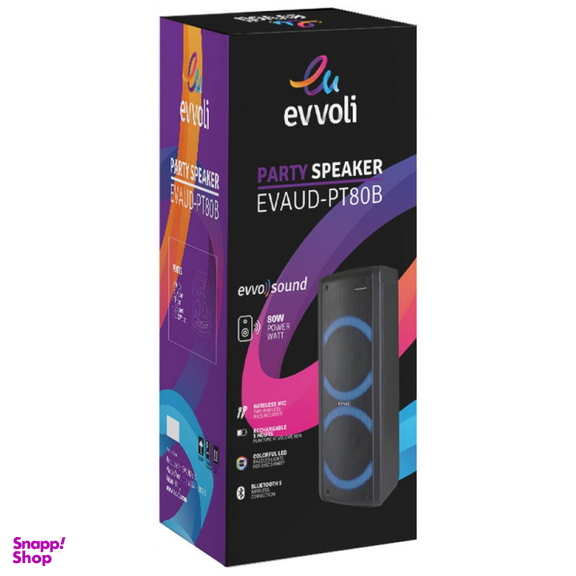 اسپیکر بلوتوثی قابل حمل ایوولی مدل EVAUD -PT80B