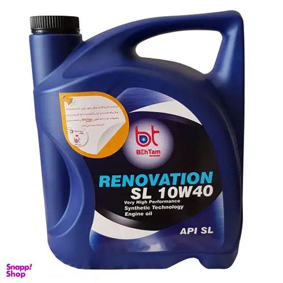 روغن موتور خودرو بهتام روانکار مدل 10W40 Renovation حجم 4000 میلی لیتر