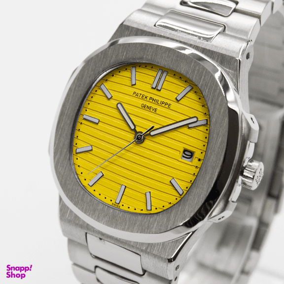 ساعت عقربه ای طرح پتک فیلیپ مدل Nautilus صفحه زرد کد PPNYD1