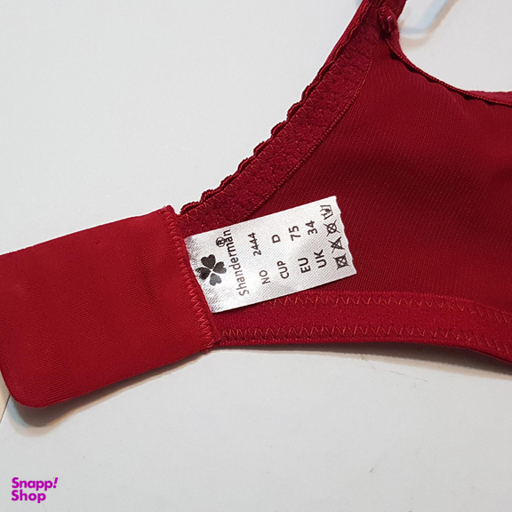 سوتین زنانه شاندرمن مدل فنردار کد 5080-2444-610 رنگ زرشکی