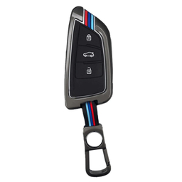 کاور سوئیچ خودرو کالانیکس مدل COV-J7-10410 طرح فلزی به همراه جاسوئیچی مناسب کی ام سی J7