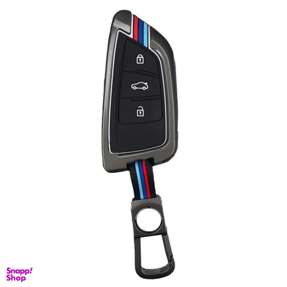 کاور سوئیچ خودرو کالانیکس مدل COV-J7-10410 طرح فلزی به همراه جاسوئیچی مناسب کی ام سی J7
