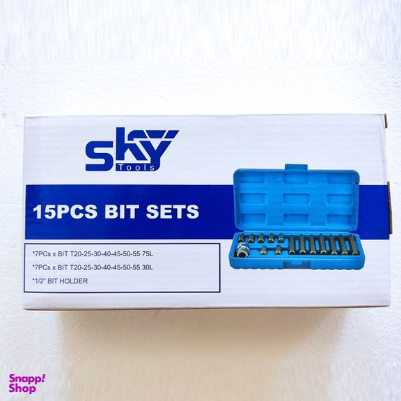 آچار بکس و سری بیت اسکای مدل FQRS 99587  مجموعه 15 عددی