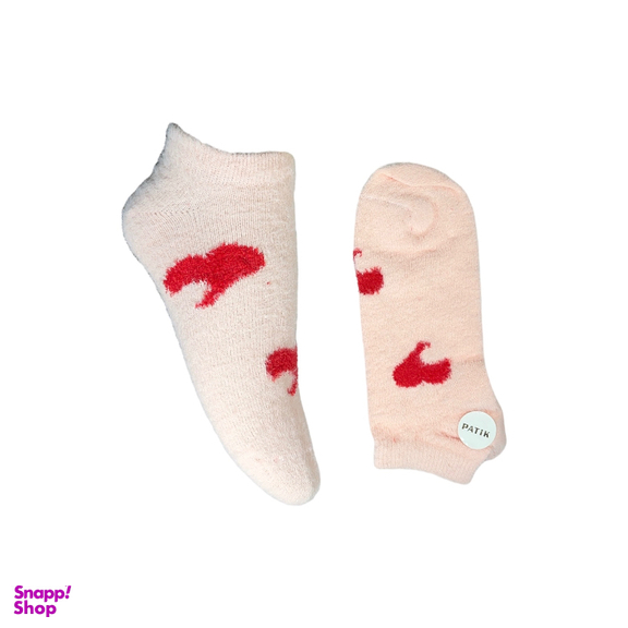 جوراب زنانه مچی پشمی طرح قلب کد 24243