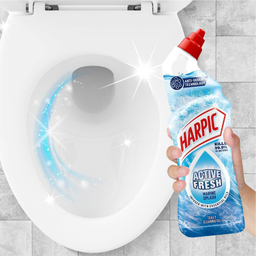 ژل تمیزکننده توالت هارپیک مدل Active Fresh رایحه Marine Splash حجم 750 میلی لیتر