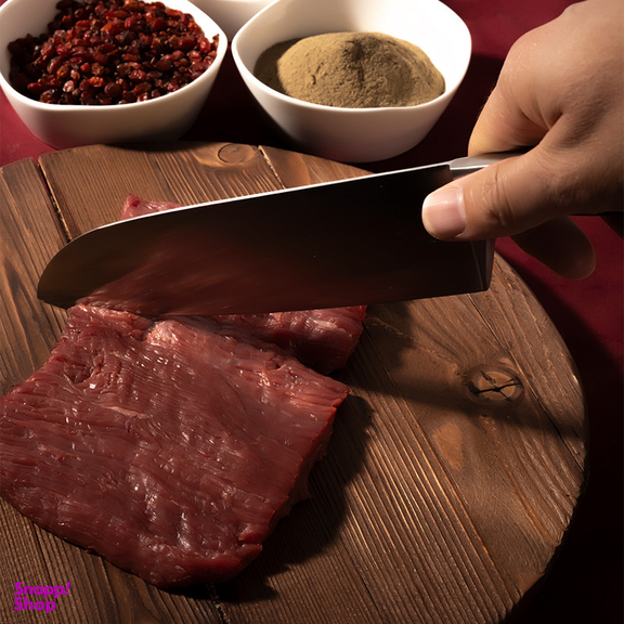 چاقو برگهف مدل Santoku سه پرچ کد 18