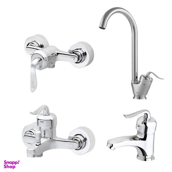 ست شیرآلات حکمت نشان مدل قاصدک پلاس مجموعه 4 عددی