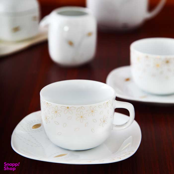 سرويس 12 پارچه چای خوری چينی زرين ايران مدل گلدن لوتوس درجه عالي