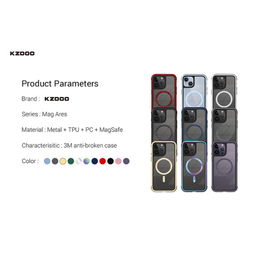 کاور کی-زد دوو مدل Mag Ares مناسب برای گوشی موبایل اپل iPhone 13 / 14