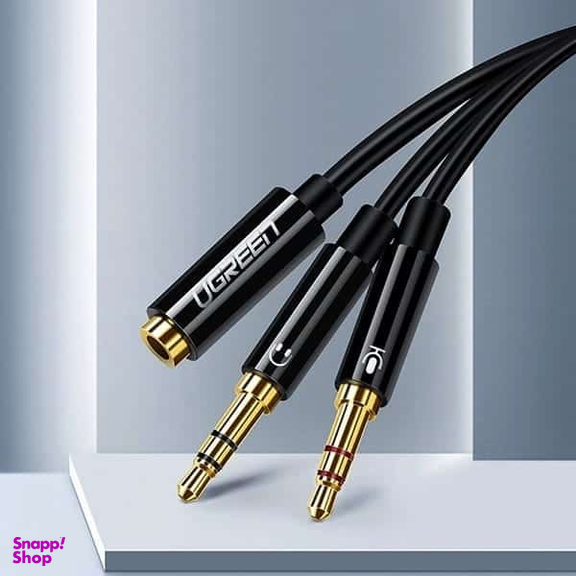 کابل تبدیل 1 به 2 صدا Jack 3.5mm یوگرین مدل AV140 AUX کد 20898 طول 20 سانتی متر