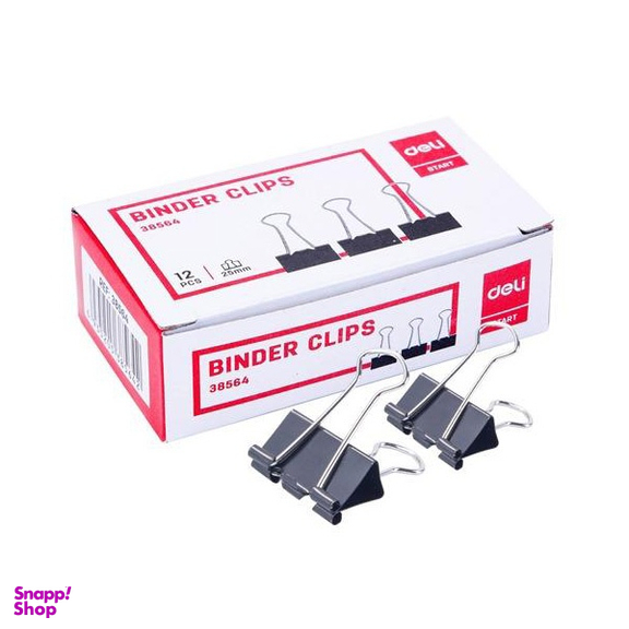 گیره دوبل دلی 25 میلی‌متر کد 38564 بسته 12 عددی