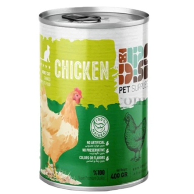 کنسرو نچرال غذای گربه بالغ دی پی اس طعم مرغ وزن 430 گرم