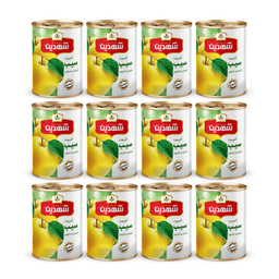 کمپوت سیب شهدین وزن 370 گرم بسته 12 عددی