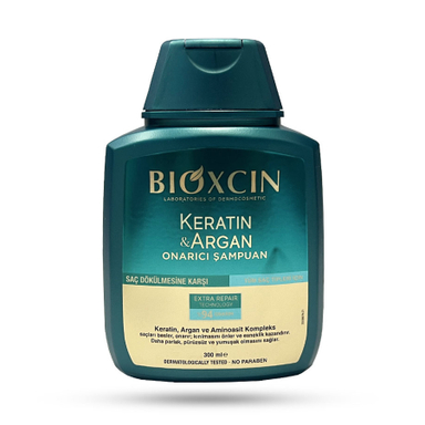 شامپو ضد ریزش مو بیوکسین مدل Keratin & Argan حجم 300 میلی لیتر