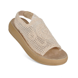 صندل زنانه شیما مدل توران رنگ کرم