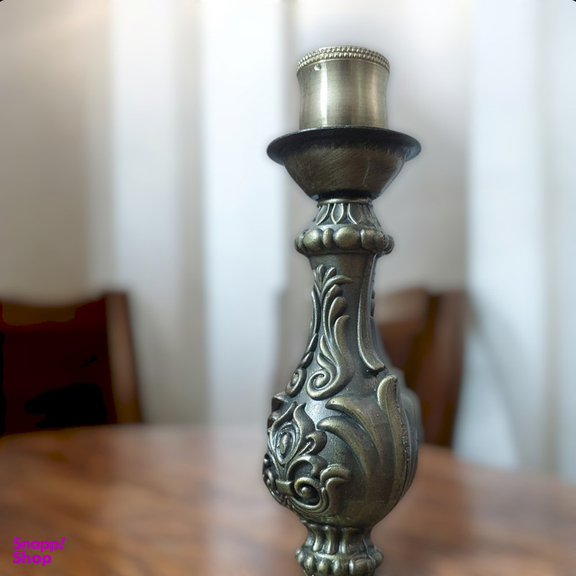 جاشمعی برنجی طرح آنتیک مجموعه 2 عددی