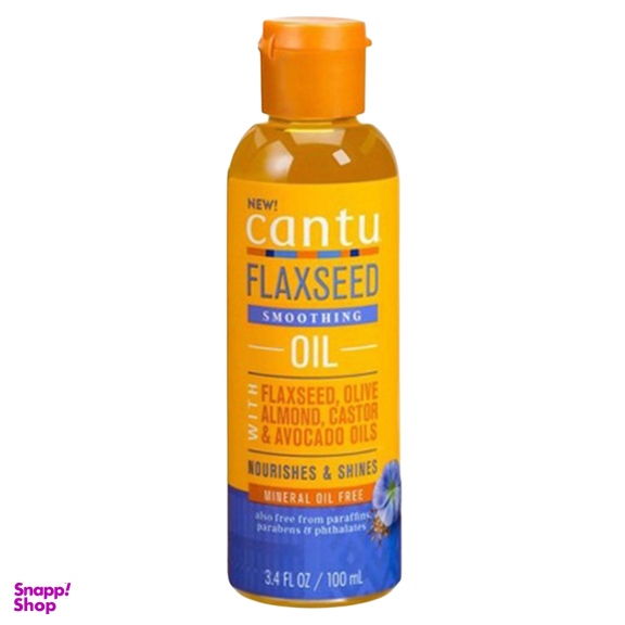 روغن احیا کننده و تقویت کننده مو کانتو مدل بذر کتان مناسب موهای فر و مجعد حجم 100 میلی لیتر