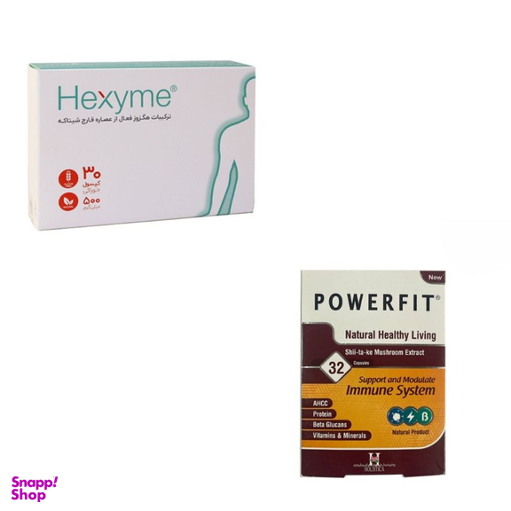 پک تقویت سیستم ایمنی و ضد ویروس پاورفیت پلاس و هگزایم اشبال شیمی مجموعه 2 عددی
