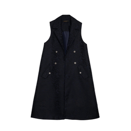 جلیقه رسمی زنانه برنس کد 70104 طرح دار رنگ سرمه ای