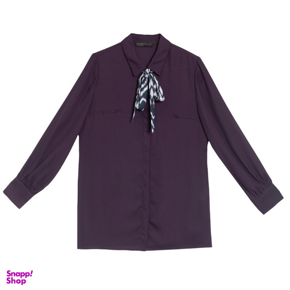 شومیز زنانه برنس مدل الیانا رنگ بنفش