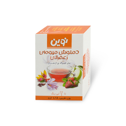 دمنوش میوه ای زعفرانی نوین بسته 20 عددی