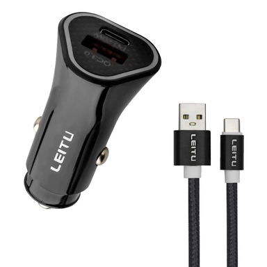 شارژر فندکی 20 وات لیتو مدل LC-C14 به همراه کابل USB-C