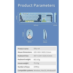 کیبورد و ماوس مافی مدل Silly Cat