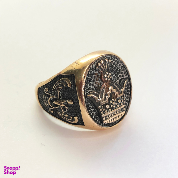 انگشتر مردانه گالری عزیزی مدل تاج بزرگ