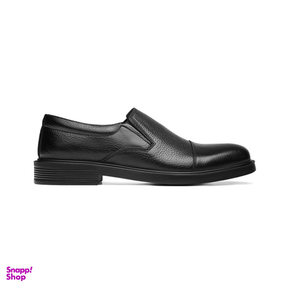 کفش کلاسیک نوین چرم مدل بی بند 7810 Fm- MS3185 رنگ مشکی