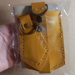 جاکلیدی و جاسوییچی چرم مدل مینیمال مجموعه 2 عددی