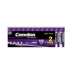 باتری نیم قلمی اولترا آلکالاین کملیون شرینک مدل LR03-SP10+2UT بسته 12 عددی