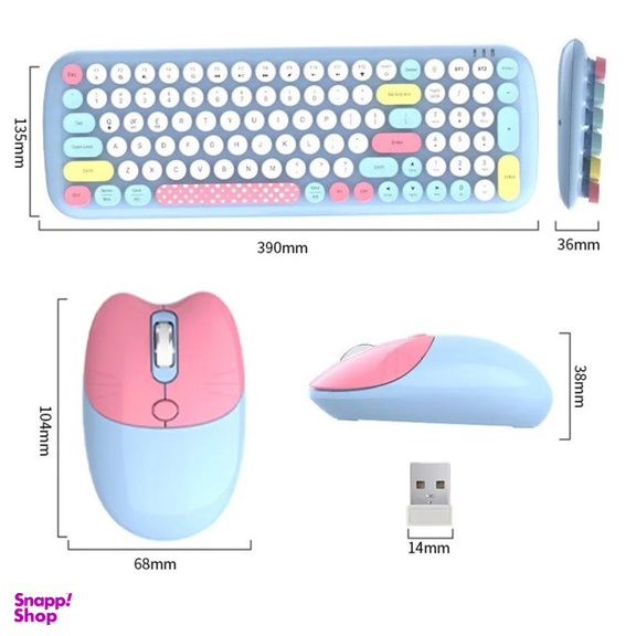 کیبورد و ماوس گیزر مدل Candy Pro