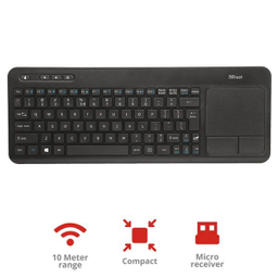 کیبورد بی سیم تراست مدل VEZA WIRELES WITH TOUCHPAD