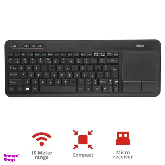کیبورد بی سیم تراست مدل VEZA WIRELES WITH TOUCHPAD