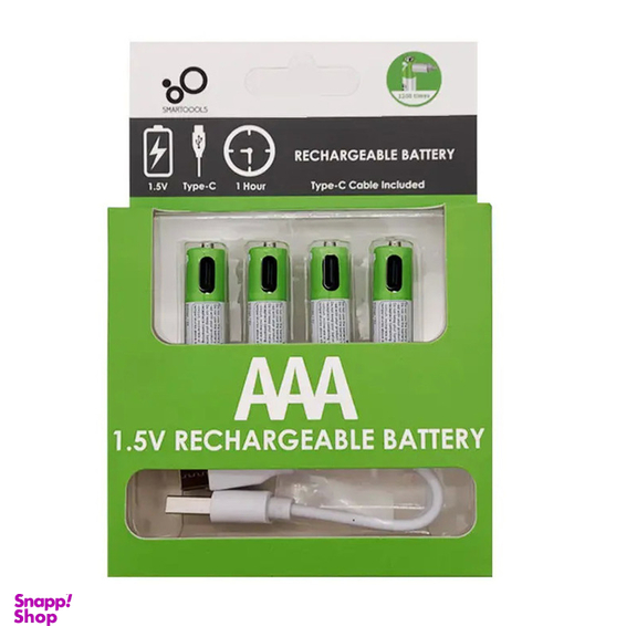 باتری نیم قلمی قابل شارژ اسمارتولز مدل یو اس بی AAAA بسته 4 عددی